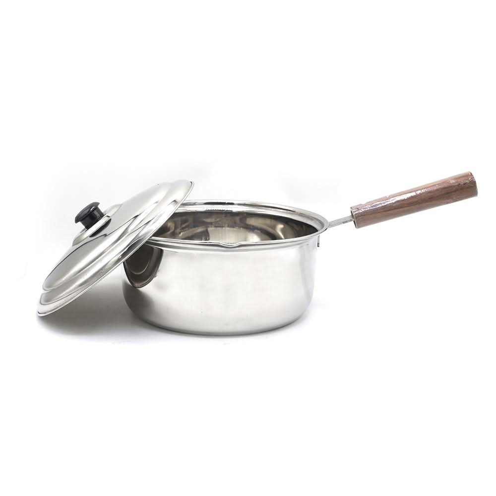 Deluxe Sauce Pan with Glass Lid - Silver, Serving & Dining, Chase Value, Chase Value