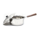 Deluxe Sauce Pan with Glass Lid - Silver, Serving & Dining, Chase Value, Chase Value