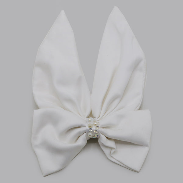 Girls Hair Bow Pin - Off White, Girls Hair Accessories, Chase Value, Chase Value