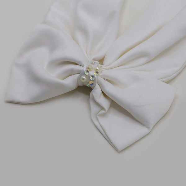 Girls Hair Bow Pin - Off White, Girls Hair Accessories, Chase Value, Chase Value