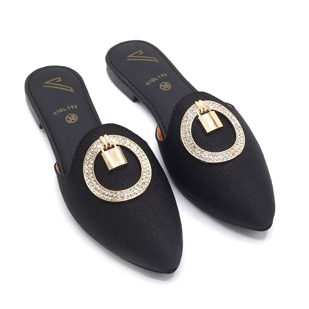 Women's Backless Pump - Black, Women Backless Pumps, Chase Value, Chase Value