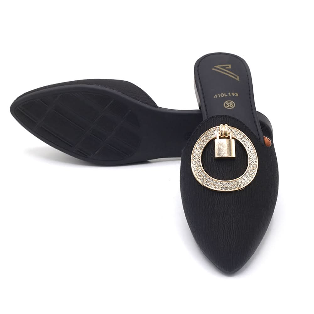 Women's Backless Pump - Black, Women Backless Pumps, Chase Value, Chase Value