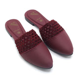 Women's Backless Pump - Maroon, Women Backless Pumps, Chase Value, Chase Value