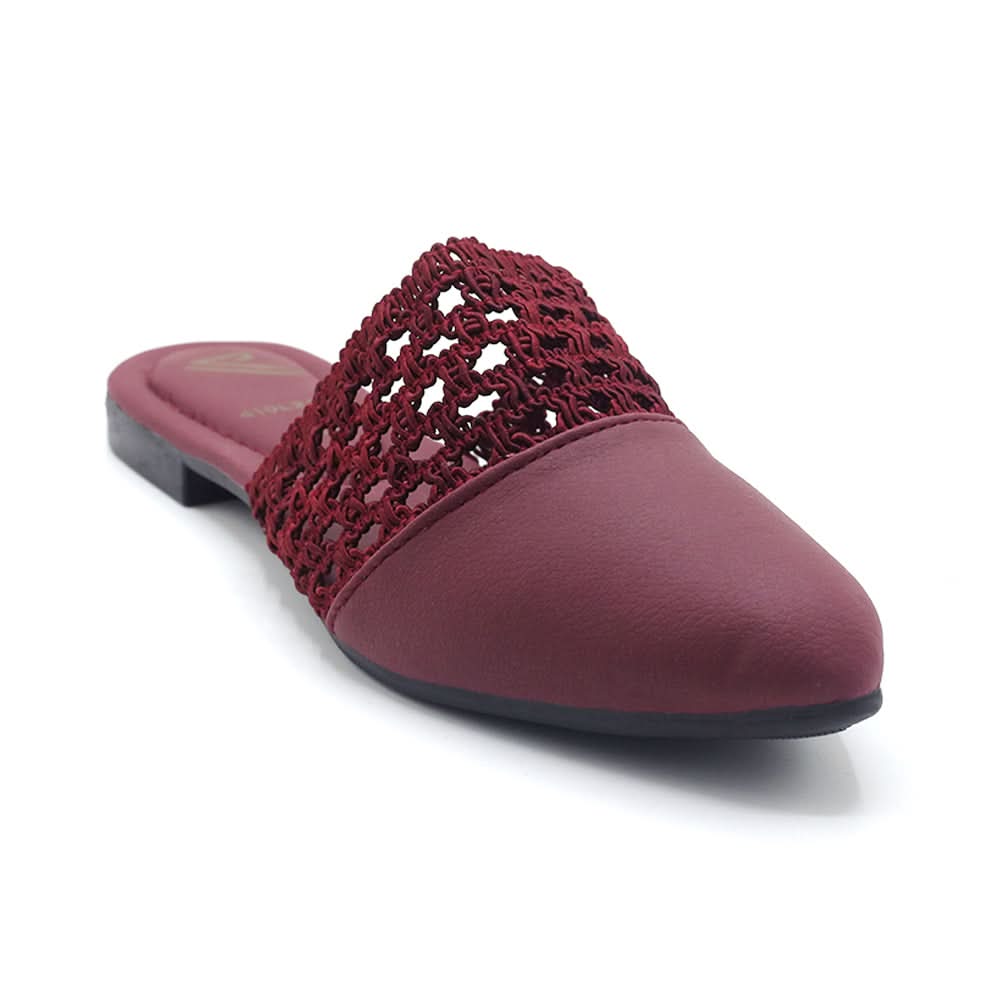 Women's Backless Pump - Maroon, Women Backless Pumps, Chase Value, Chase Value