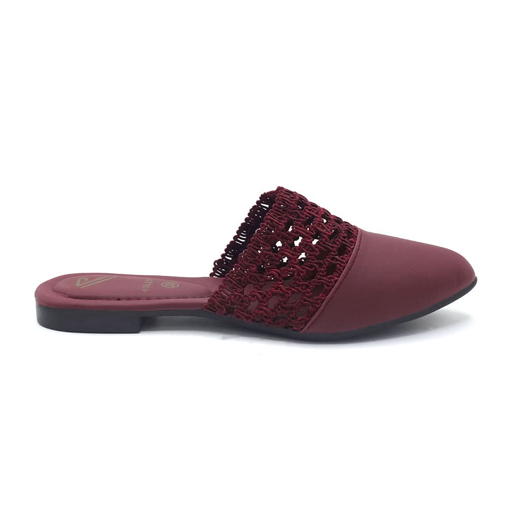 Women's Backless Pump - Maroon, Women Backless Pumps, Chase Value, Chase Value