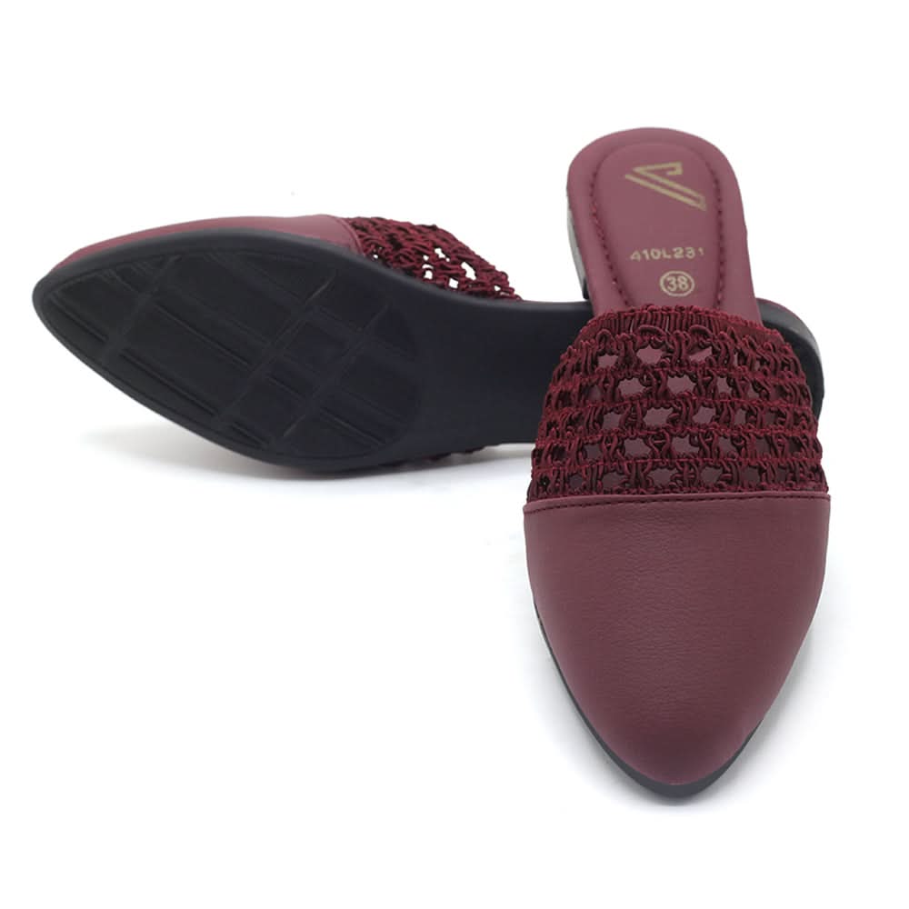 Women's Backless Pump - Maroon, Women Backless Pumps, Chase Value, Chase Value