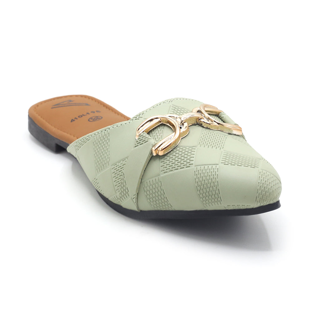 Women's Backless Pump - Green, Women Backless Pumps, Chase Value, Chase Value