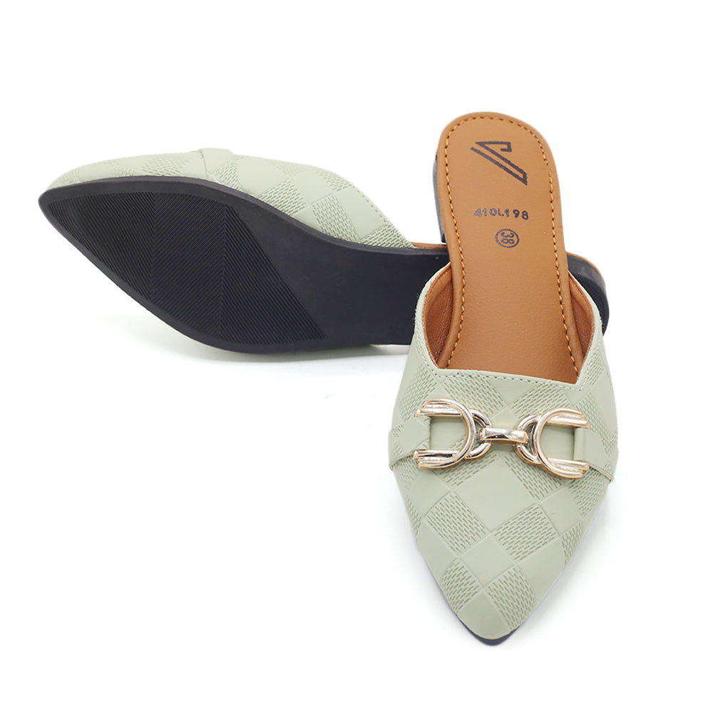 Women's Backless Pump - Green, Women Backless Pumps, Chase Value, Chase Value