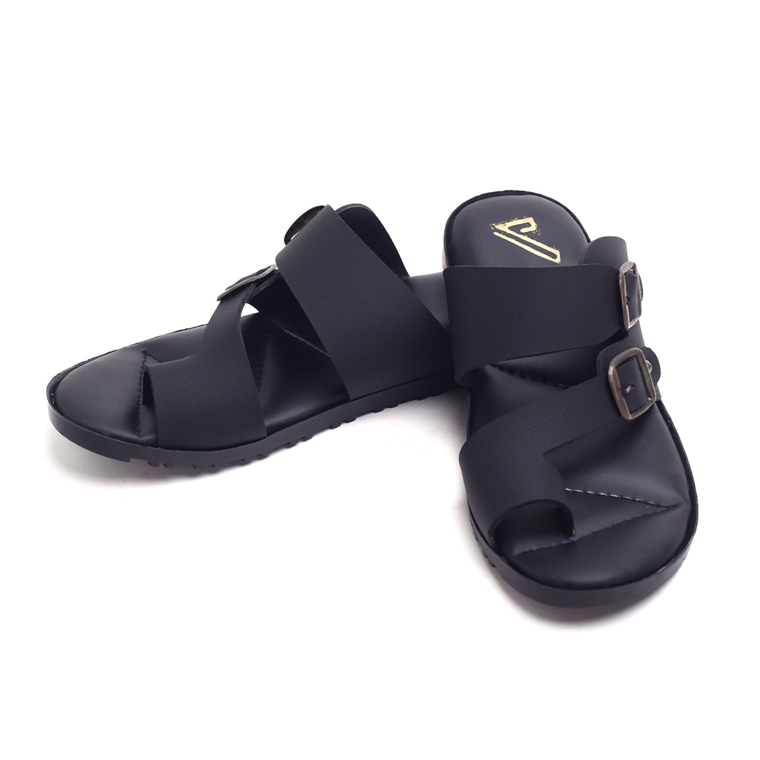 Valuable Buckle Strap Slippers R-008/M185 - Black, Men's Slippers, Chase Value, Chase Value