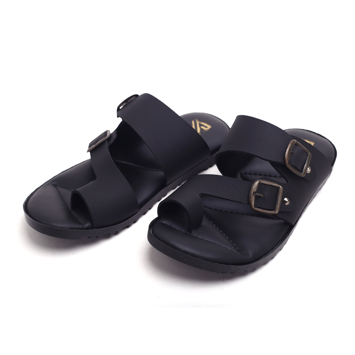 Valuable Buckle Strap Slippers R-008/M185 - Black, Men's Slippers, Chase Value, Chase Value
