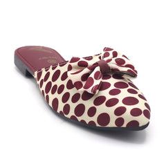 Women's Backless Pump - Maroon