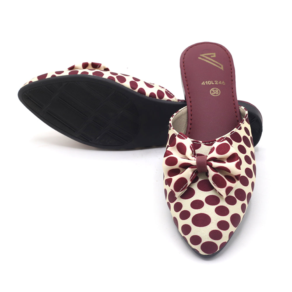 Women's Backless Pump - Maroon, Women Backless Pumps, Chase Value, Chase Value