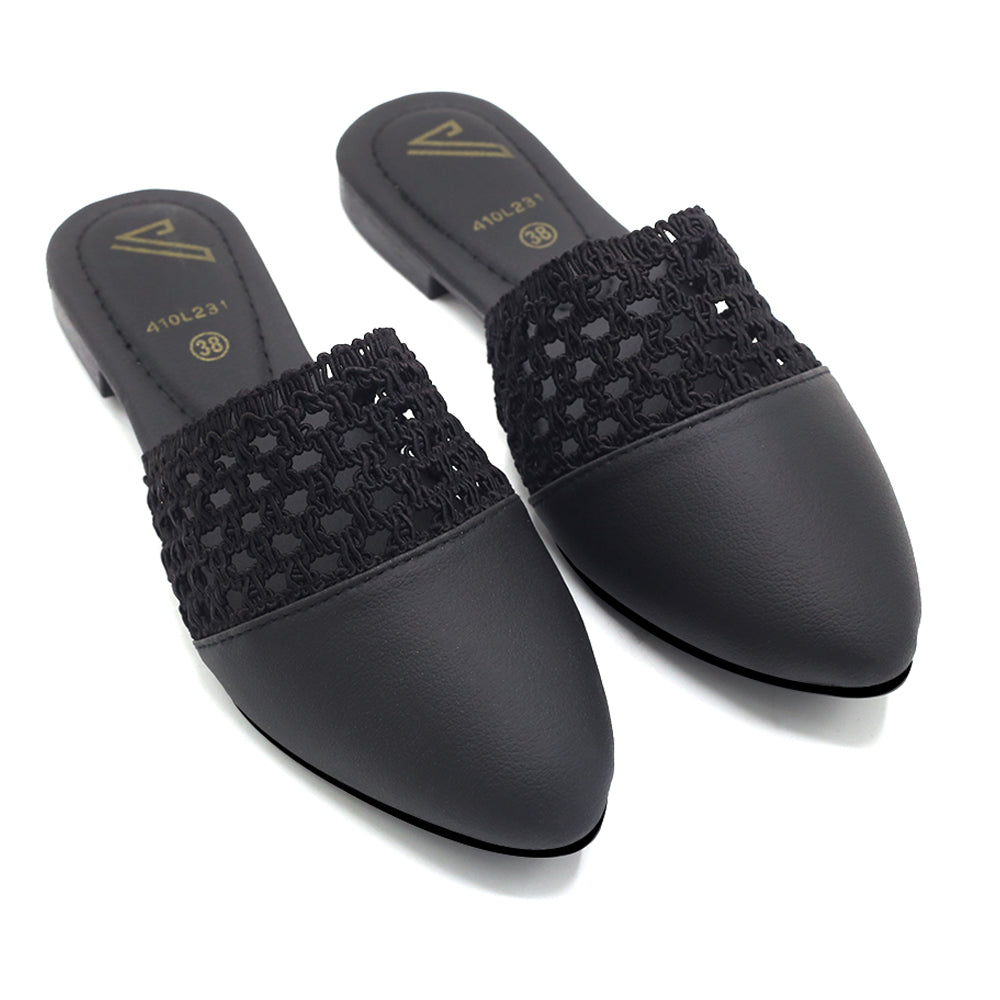 Women's Backless Pump - Black, Women Backless Pumps, Chase Value, Chase Value