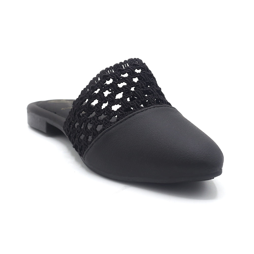 Women's Backless Pump - Black, Women Backless Pumps, Chase Value, Chase Value