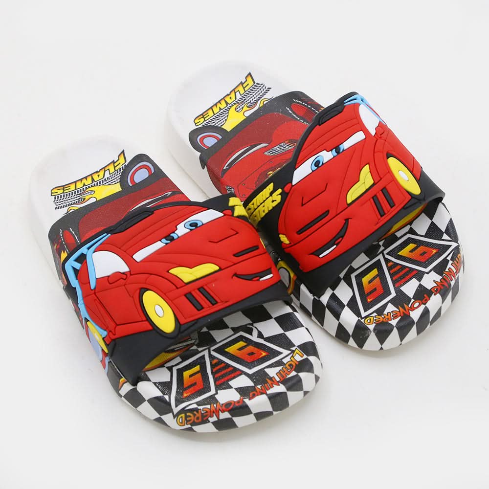 Boys Slider - White, Boys Slippers, Chase Value, Chase Value