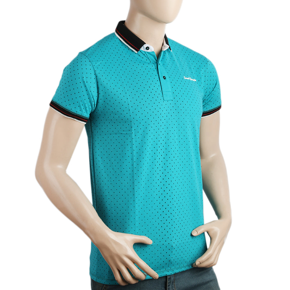 Men's Half Sleeves Polo T-Shirt - Sea Green, Men, T-Shirts And Polos, Chase Value, Chase Value