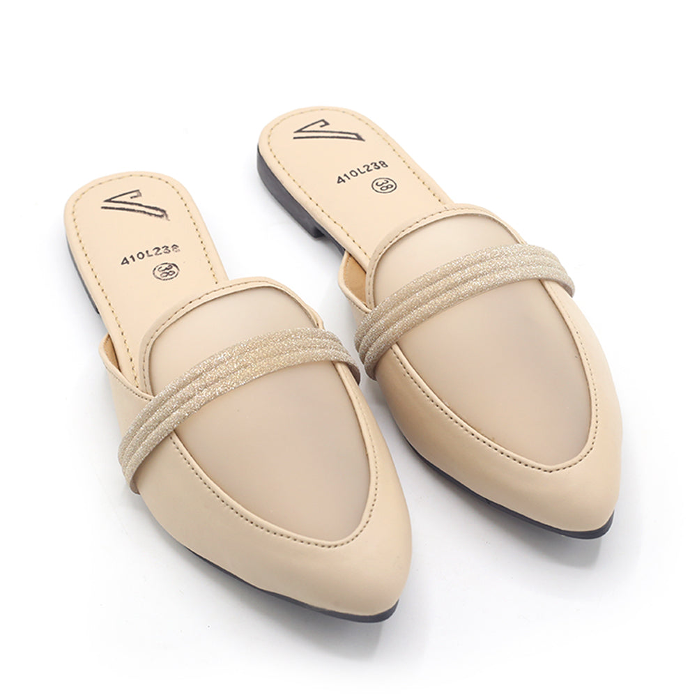 Valuable Women's Backless Pump - Fawn, Women Backless Pumps, Chase Value, Chase Value