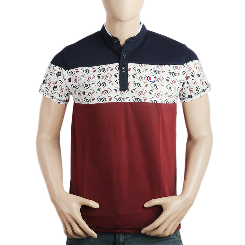 Men's Half Sleeves Polo T-Shirt - Maroon, Men, T-Shirts And Polos, Chase Value, Chase Value