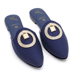 Women's Backless Pump - Navy Blue, Women Backless Pumps, Chase Value, Chase Value