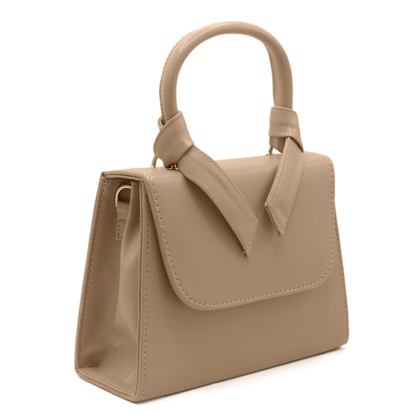 Eminent Knotted Handle Bag- Cream