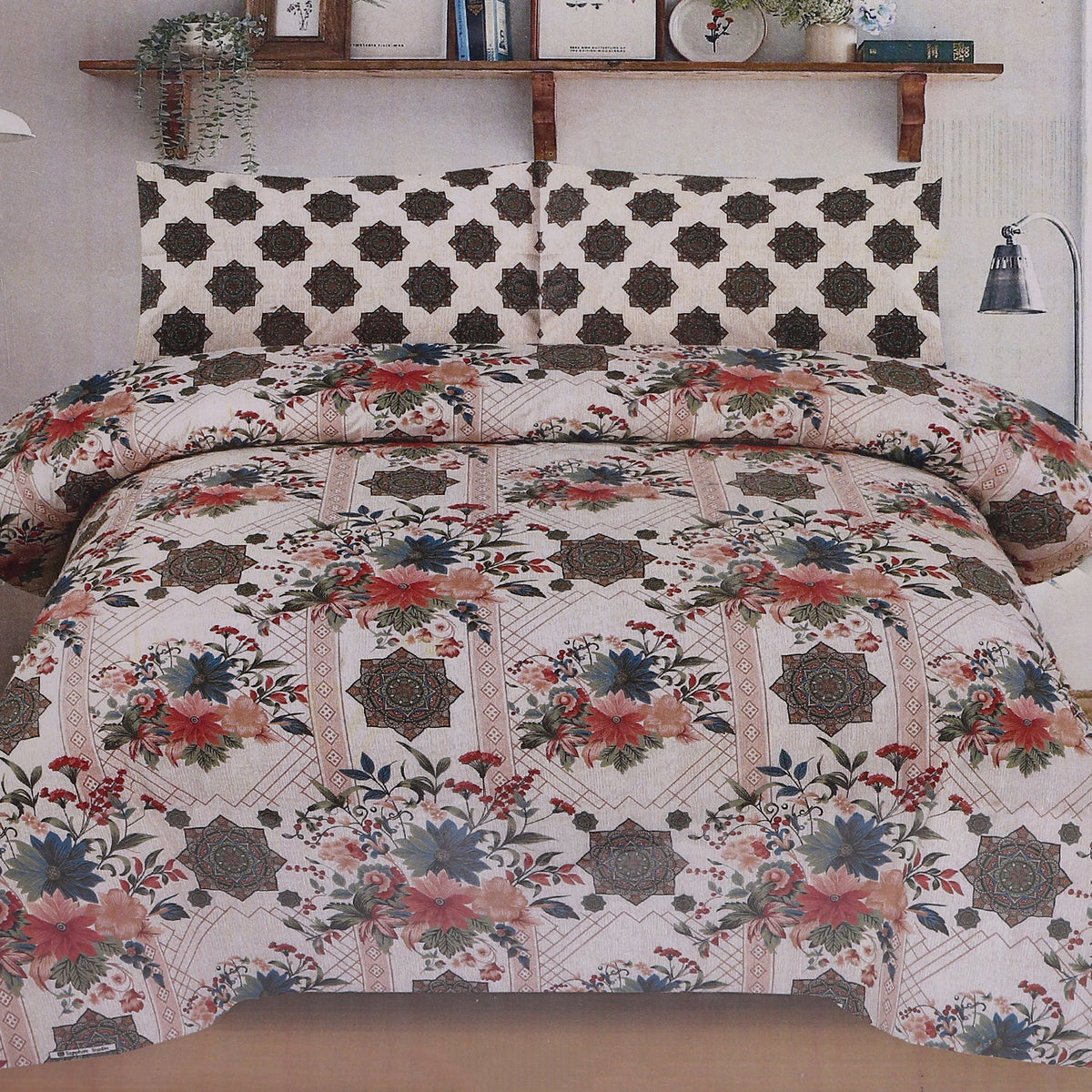 Double Bedsheet 90*98 - Multi Color, Double Size Bed Sheet, Chase Value, Chase Value