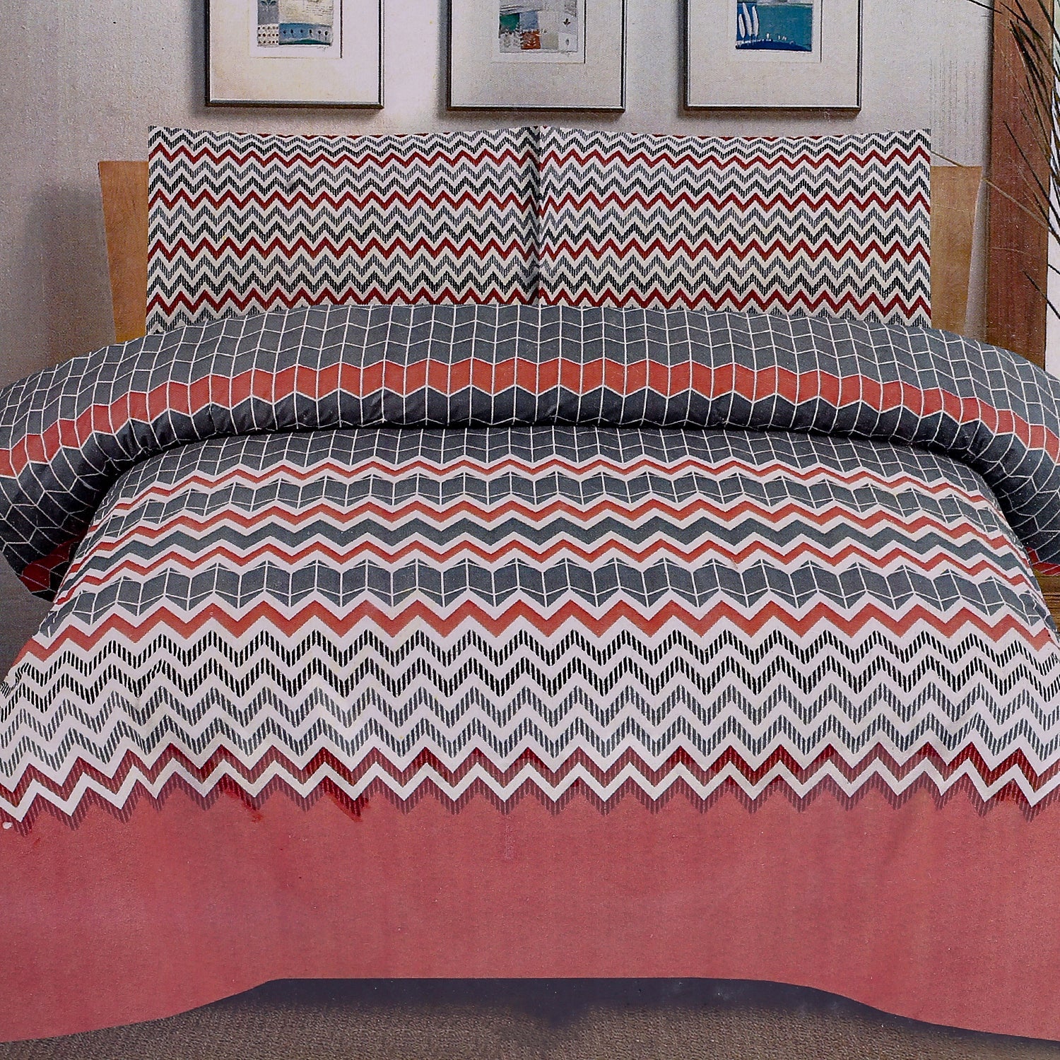 Double Bedsheet 90*98 - Multi Color, Double Size Bed Sheet, Chase Value, Chase Value