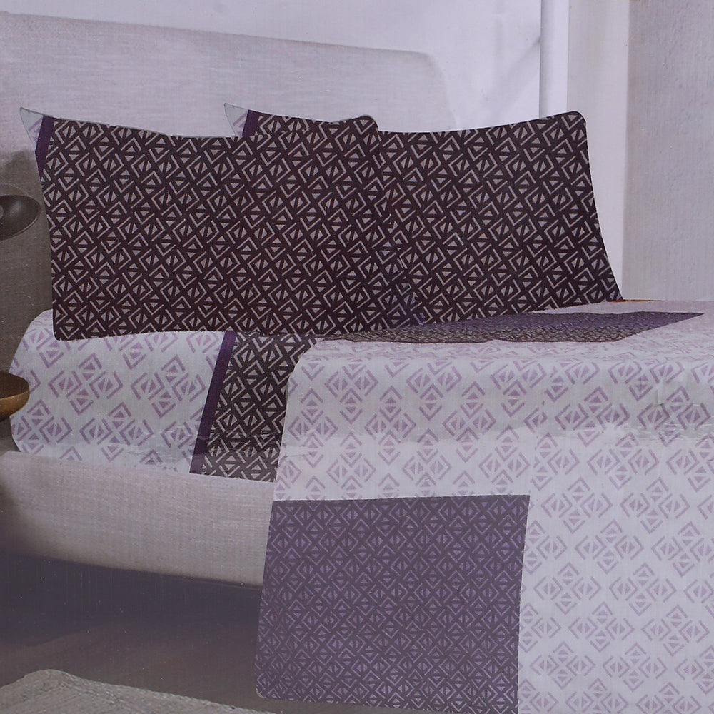 Printed King Bed Sheet - Multi Color, King Size Bed Sheet, Chase Value, Chase Value