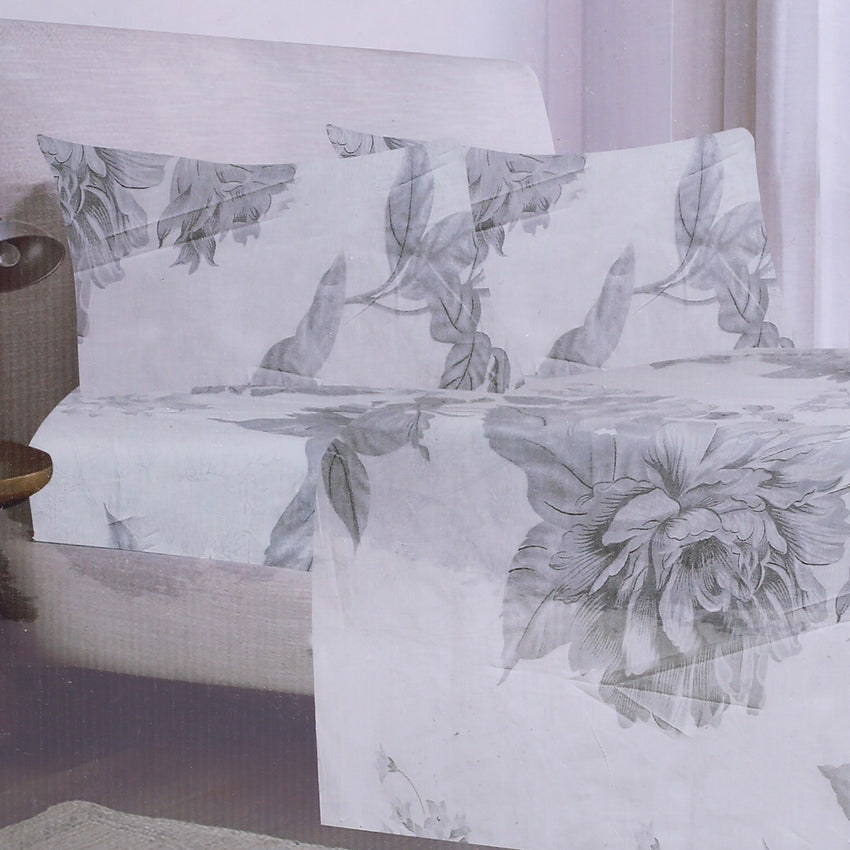 Printed King Bed Sheet - Multi Color