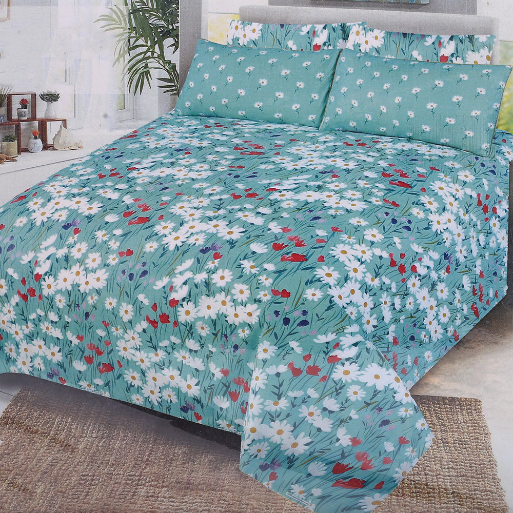 King Size Bedsheet Set 5Pcs 90*98 - Multi Color, King Size Bed Sheet, Chase Value, Chase Value