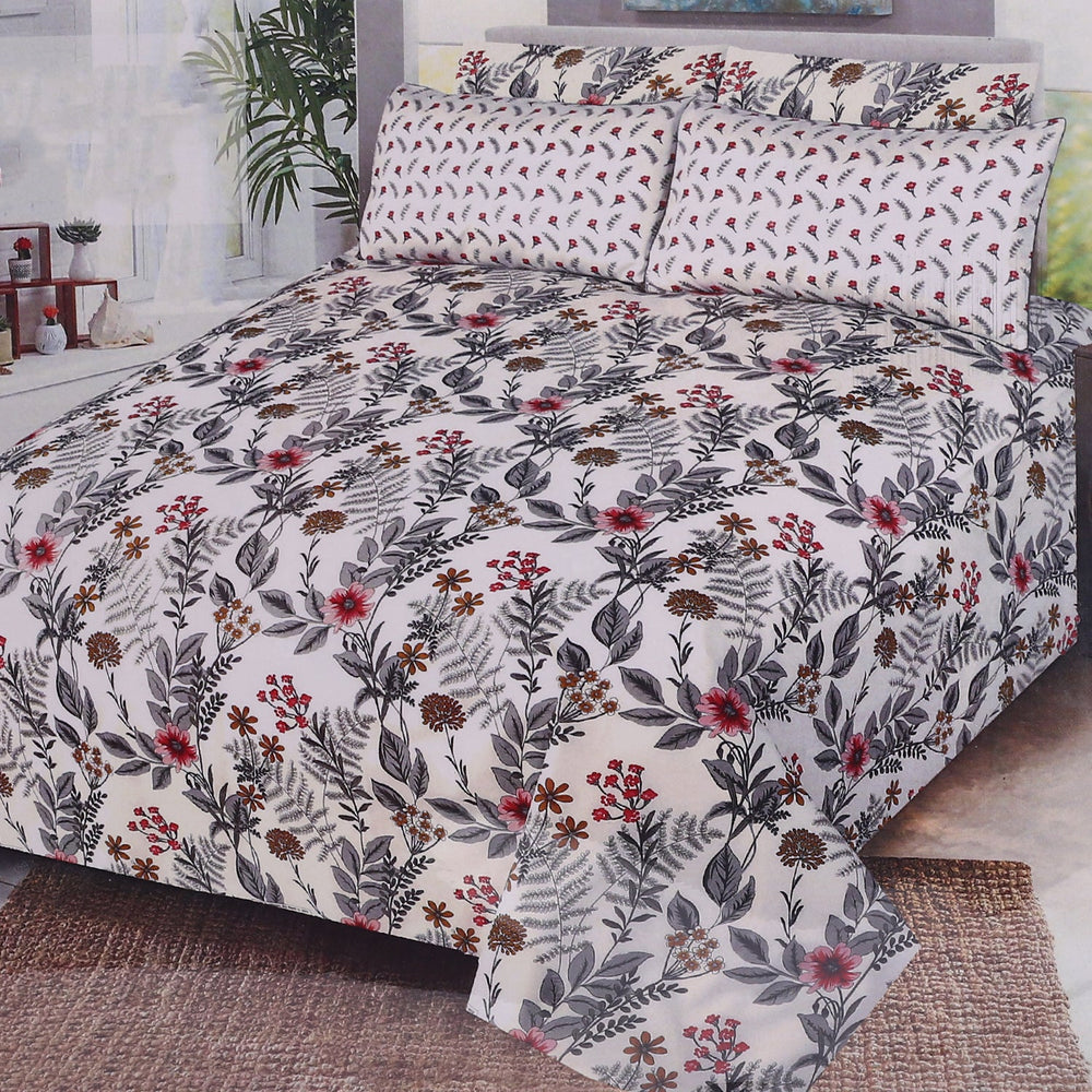 King Size Bedsheet Set 5Pcs 90*98 - Multi Color, King Size Bed Sheet, Chase Value, Chase Value