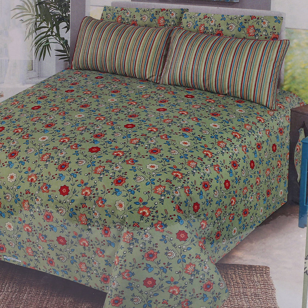 King Size Bedsheet Set 5Pcs 90*98 - Multi Color, King Size Bed Sheet, Chase Value, Chase Value