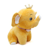 Crown Baby Elephant Plush Soft Stuffed Toy - Mustard, Stuffed Toys, Chase Value, Chase Value