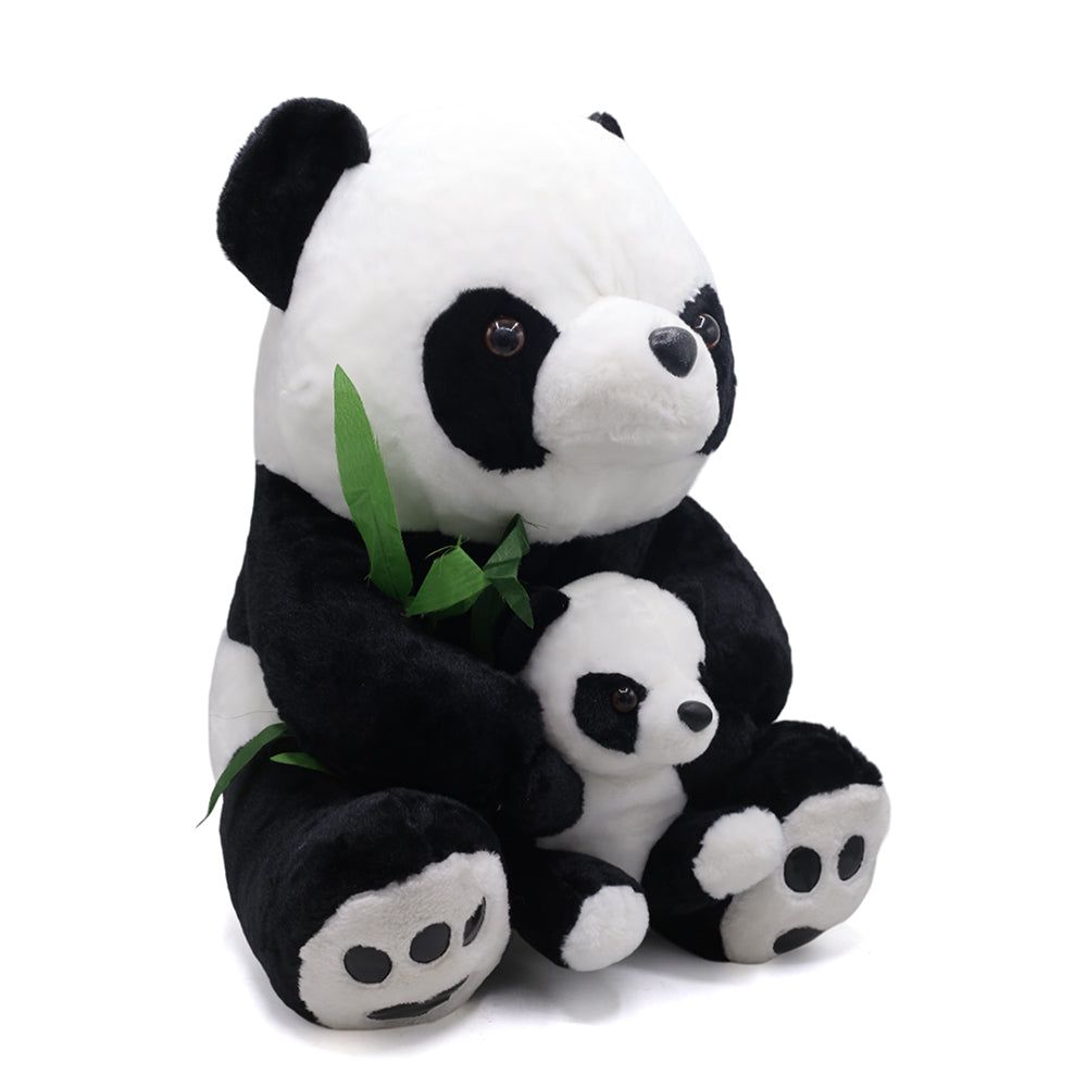 Sitting soft plush panda mother with baby cute panda toy, Stuffed Toys, Chase Value, Chase Value