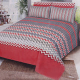 King Size Bedsheet Set 5Pcs 90*98 - Multi Color, King Size Bed Sheet, Chase Value, Chase Value