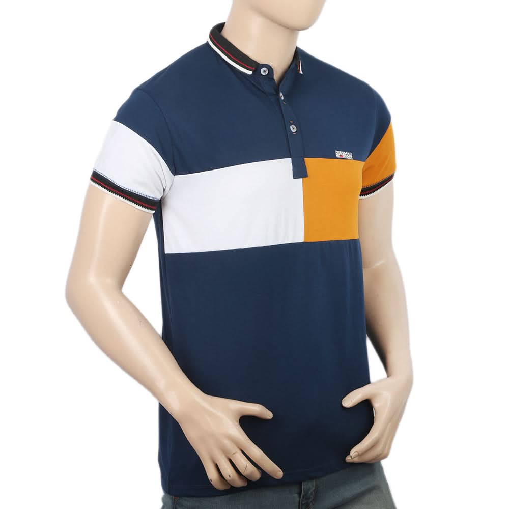 Men's Half Sleeves Polo T-Shirt - Steel Blue, Men, T-Shirts And Polos, Chase Value, Chase Value