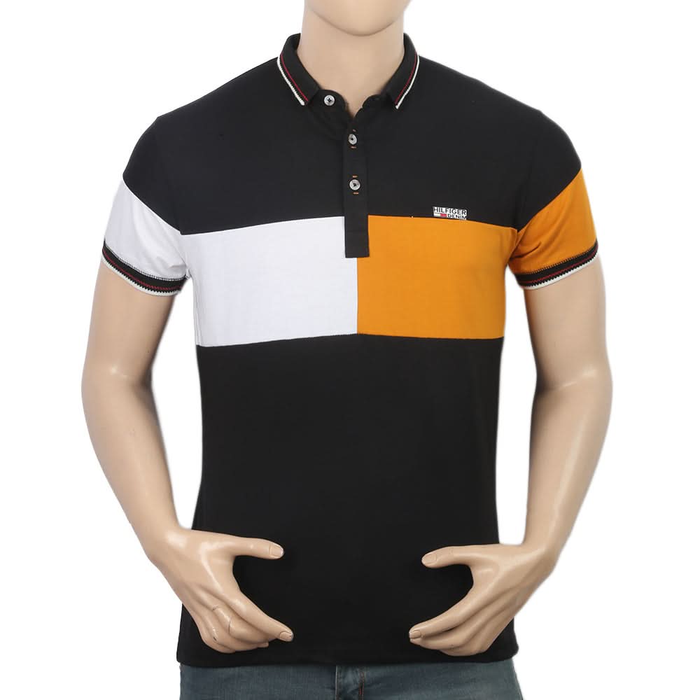 Men's Half Sleeves Polo T-Shirt - Black, Men, T-Shirts And Polos, Chase Value, Chase Value