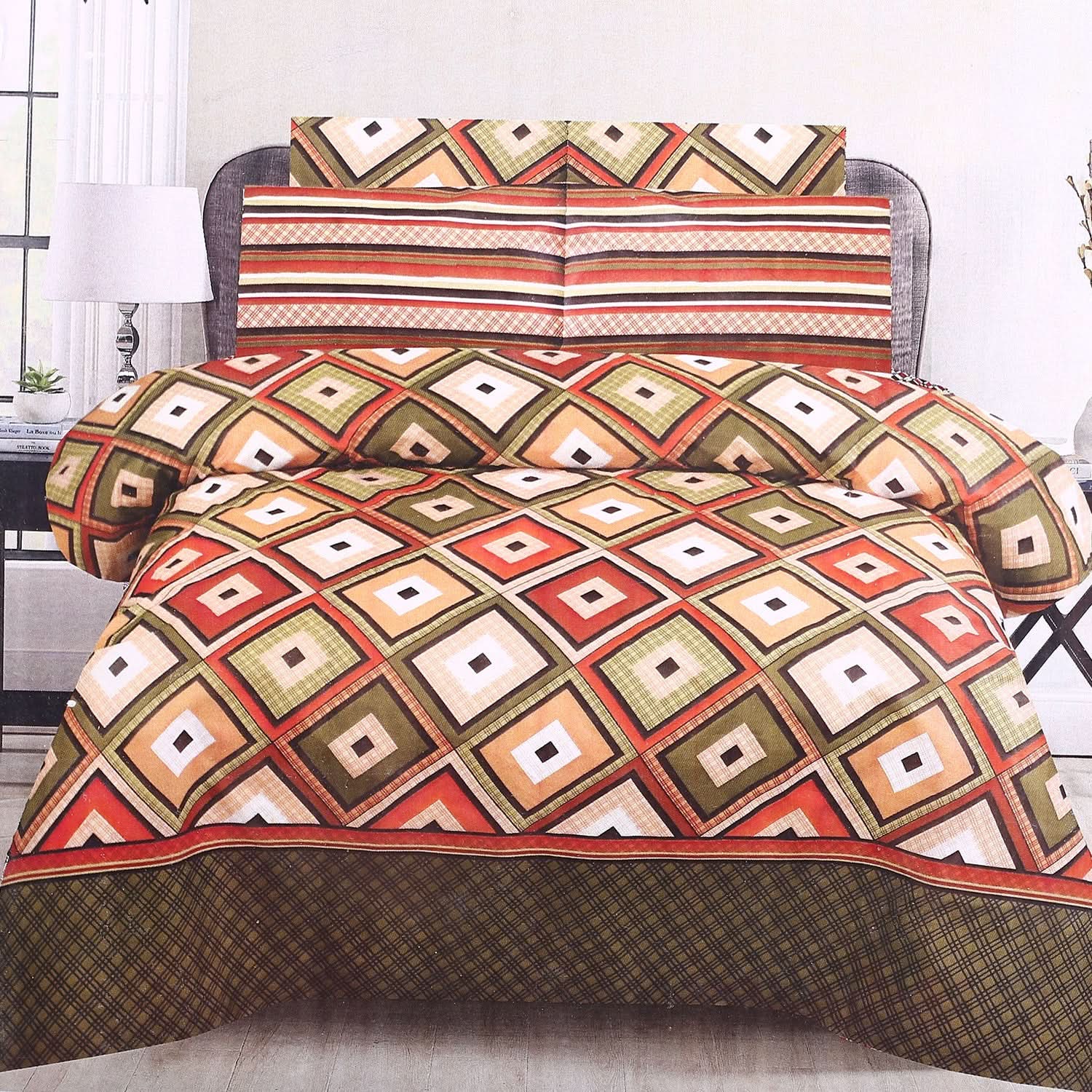 Valuables Double Bed Sheet - Multi Color, Double Size Bed Sheet, Chase Value, Chase Value