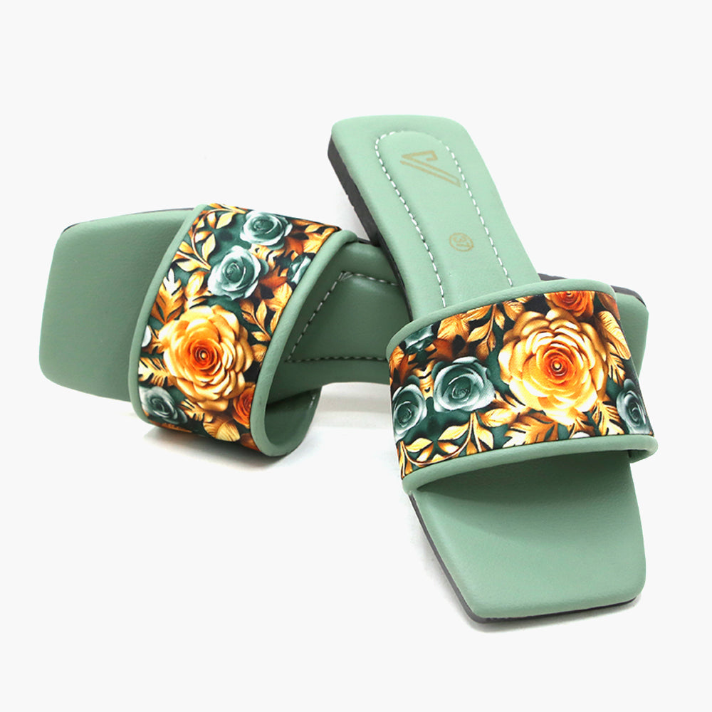 Women's Slipper - Green, Women Slippers, Chase Value, Chase Value