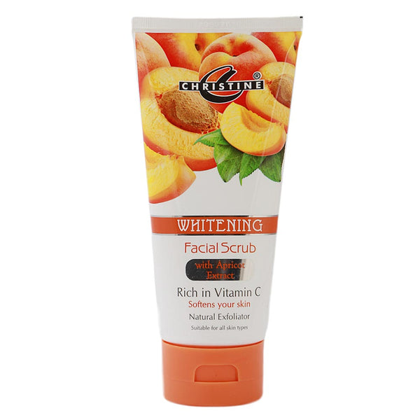 Christine Whitening Facial Scrub (Apricot) 150ml, Beauty & Personal Care, Scrubs, Chase Value, Chase Value