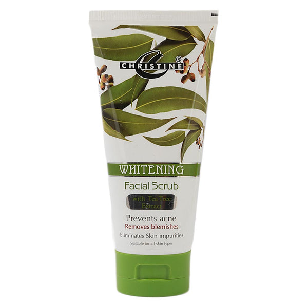 Christine Whitening Facial Scrub (Tea Tree) 150ml, Beauty & Personal Care, Scrubs, Chase Value, Chase Value