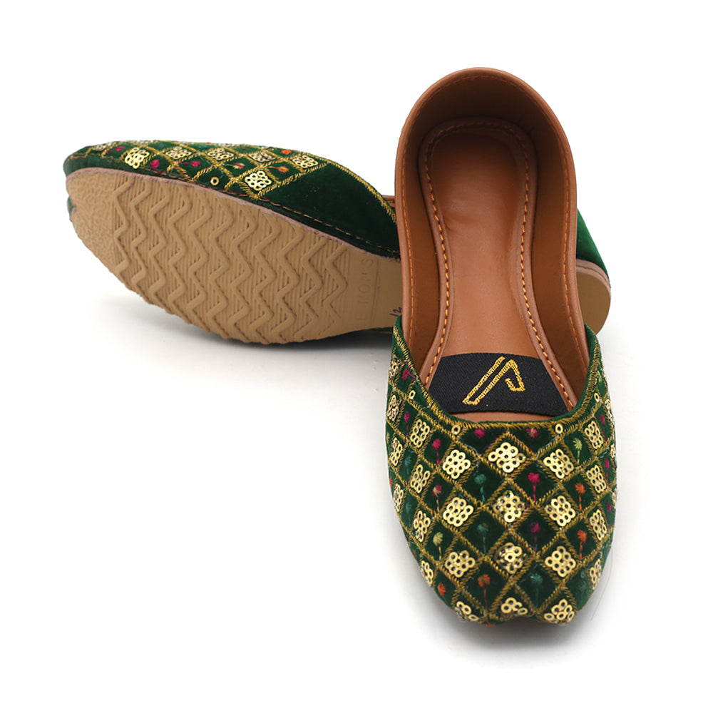 Girls Khussa - Green, Girls Khussa, Chase Value, Chase Value