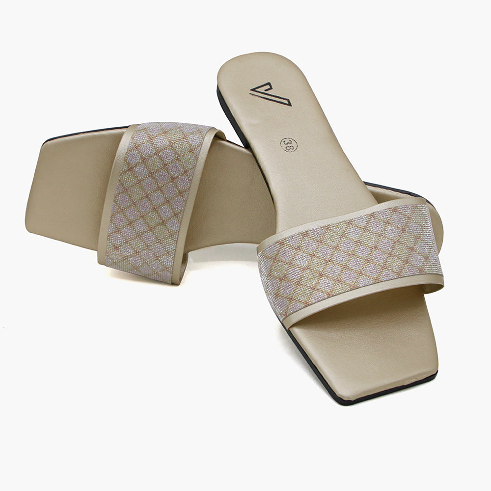 Women's Slipper - Golden, Women Slippers, Chase Value, Chase Value