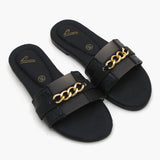 Girls Slipper - Black, Girls Slippers, Chase Value, Chase Value