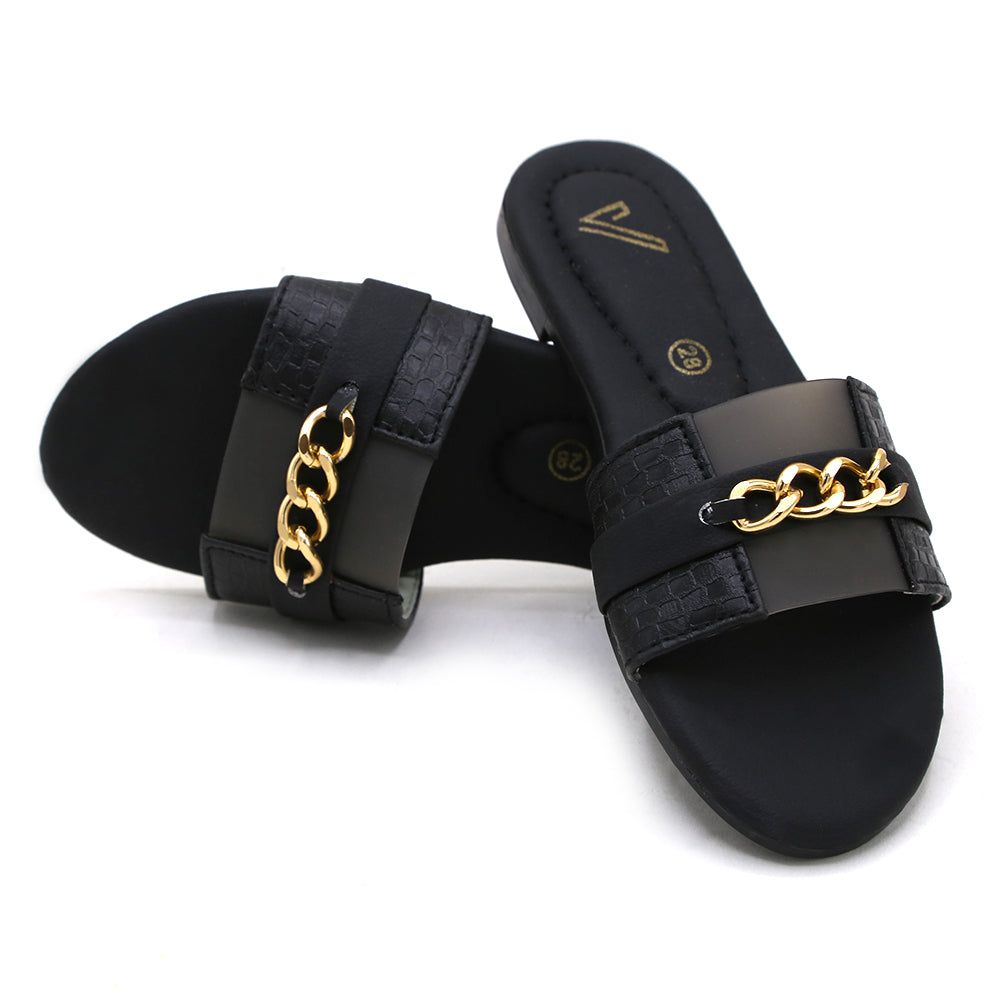 Girls Slipper - Black, Girls Slippers, Chase Value, Chase Value