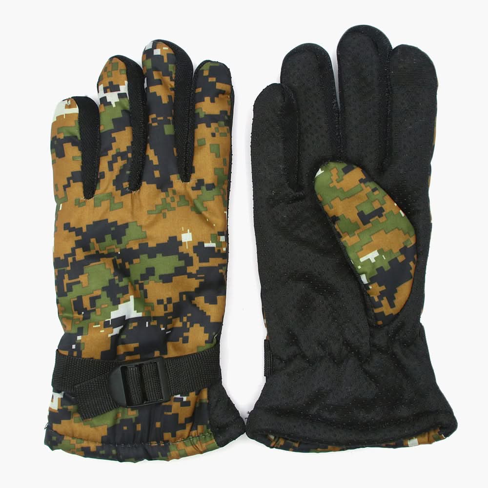 Boys Printed Leather Gloves  - Brown, Boys Caps & Gloves, Chase Value, Chase Value