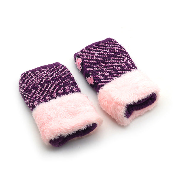 Kids Woolen Gloves - Pink