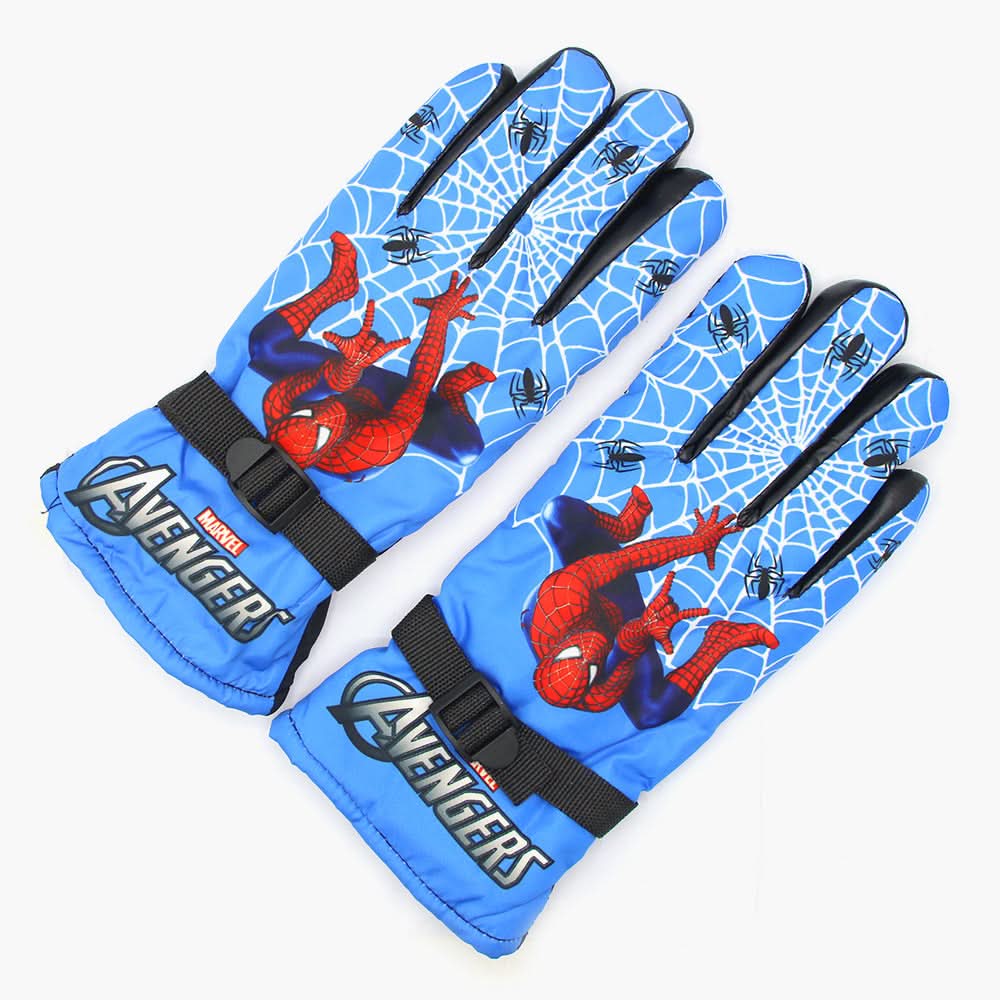 Boys Leather Gloves - Blue, Boys Caps & Gloves, Chase Value, Chase Value