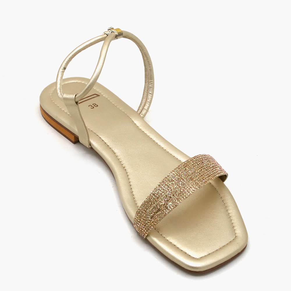 Women's Sandal - Golden, Women Sandals, Chase Value, Chase Value