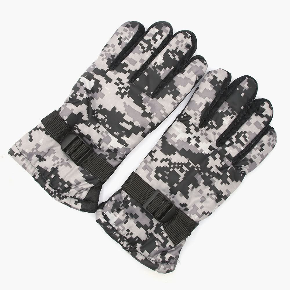 Boys Printed Leather Gloves - Grey, Boys Caps & Gloves, Chase Value, Chase Value