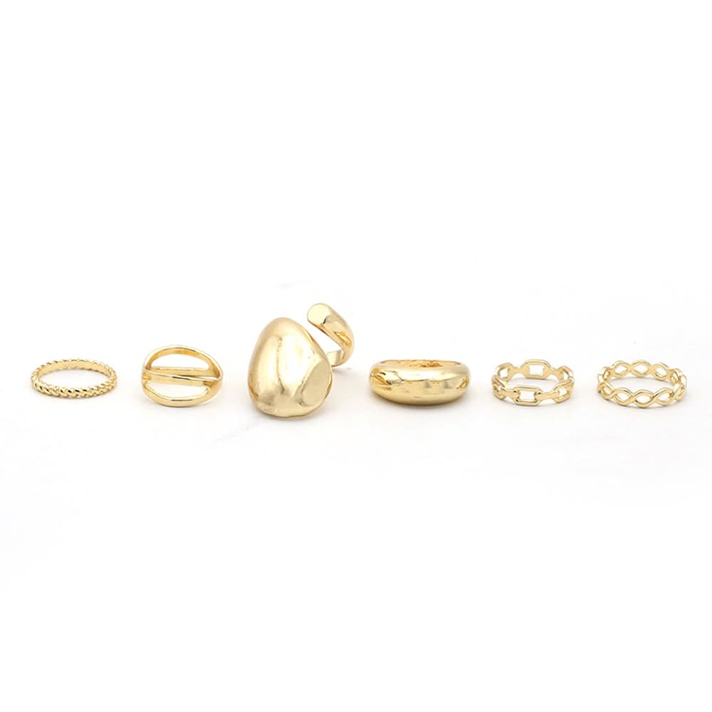 Women's 6Pcs Rings Card, Women Finger Rings, Chase Value, Chase Value